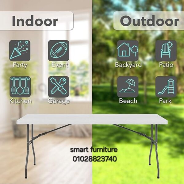 Folding table 183×75cm (fold in half)