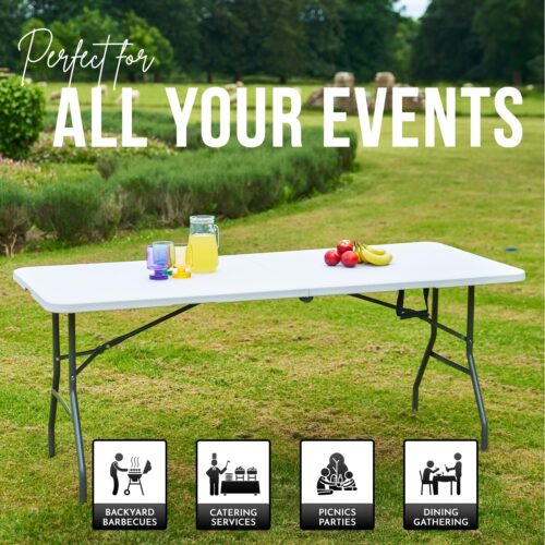 Folding table 183×75cm (fold in half)