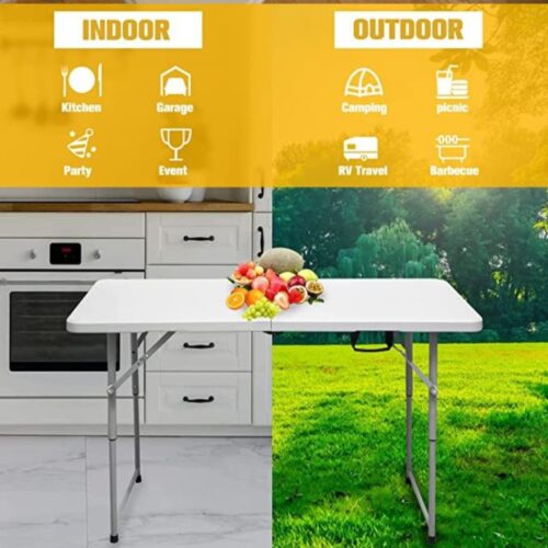 Folding table 120×60cm (fold in half)
