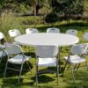 Round table 122cm ( fold in half)