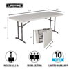 Lifetime folding table 183cm (fold in half)